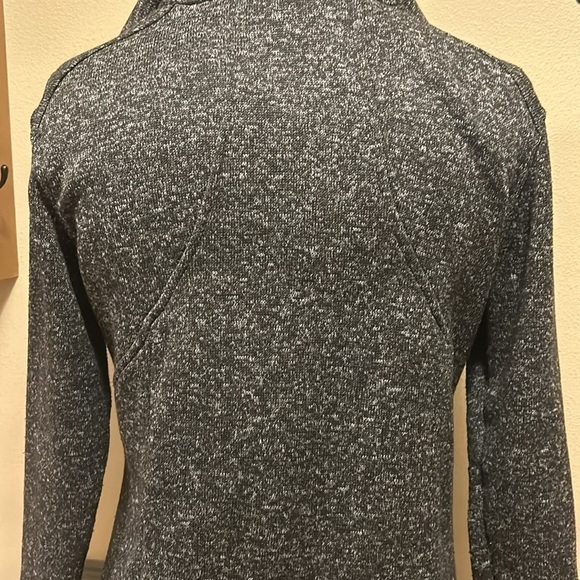 Eddie Bauer Charcoal Fleece Long Sleeve Zip front Hooded Sweatshirt Women’s M - Picture 7 of 11